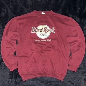-Vintage Hard Rock Cafe San Antonio Pullover Sweater - Size Large